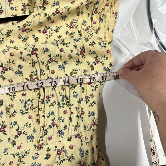 Floral Print Vintage Dress Midi Length - Picture 6 of 7